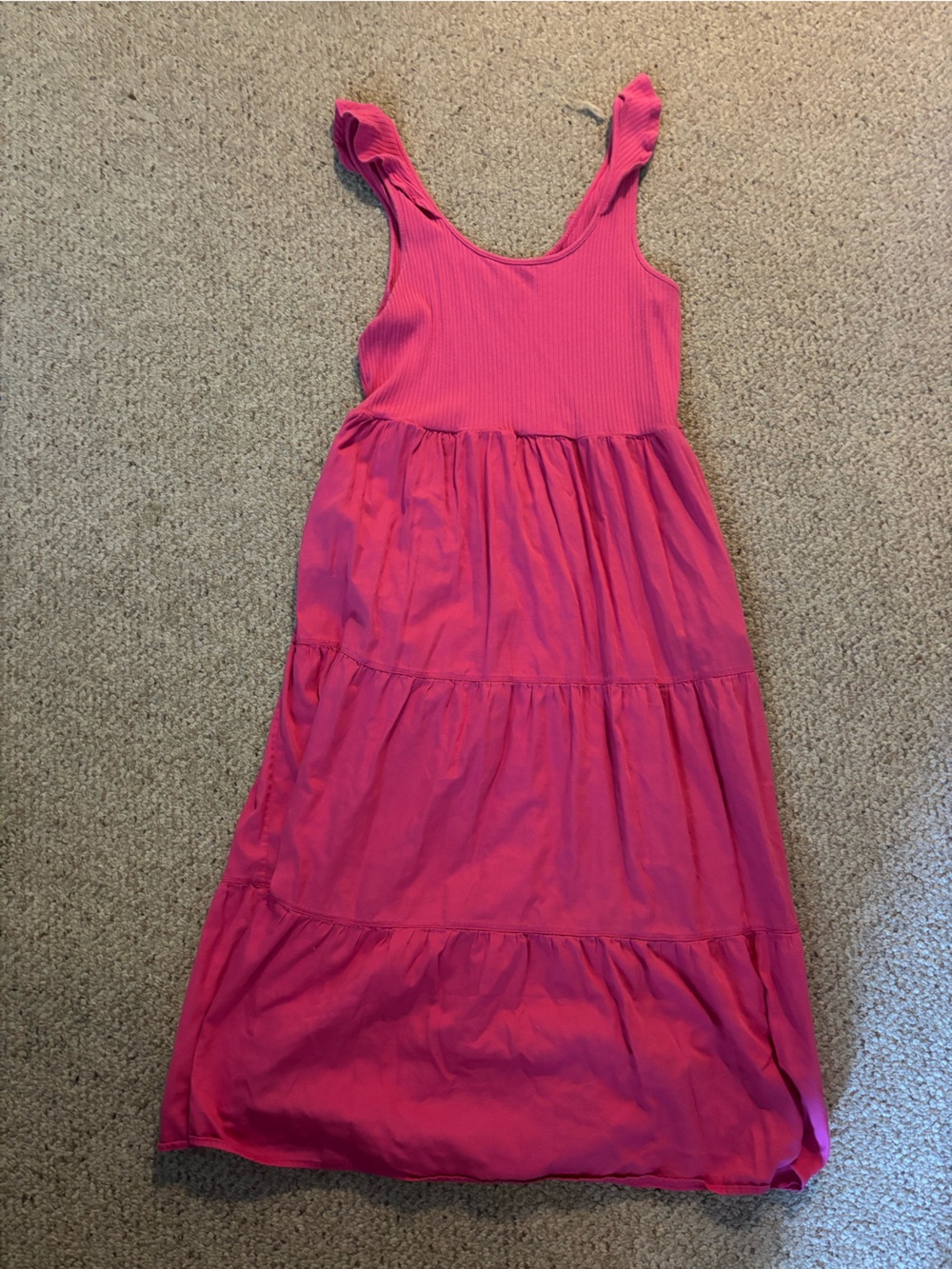 GAP Women’s Pink Tiered Tank Maxi Dress